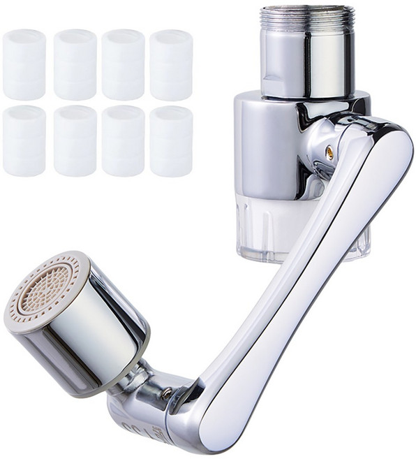 <1년 보증> 아리톡 3세대 필터형 워터탭 세면대 수도꼭지 1080도 회전 아기수전 아이 손씻기 양치 워터탭, 1개