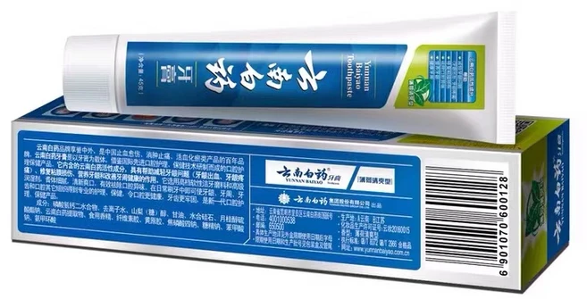 정품 운남백약 치약 민트향 210g/통, 4통*(210g/통), 210g, 1개 - 쿠팡