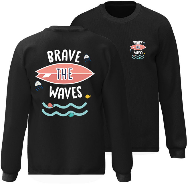 몰토벨리노 썸머 비치 프린팅 오버핏 긴팔 레쉬가드, 남녀공용XL, 브레이브웨이브829