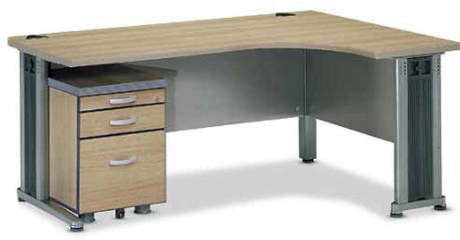 가구뱅크 (우측형) L형 웨이브 퍼즐책상 사무용가구 사무용책상 사무실가구 컴퓨터책상 학생책상 공부책상 ㄱ자책상 L자책상, 에어포트:W1400*D1200*H720