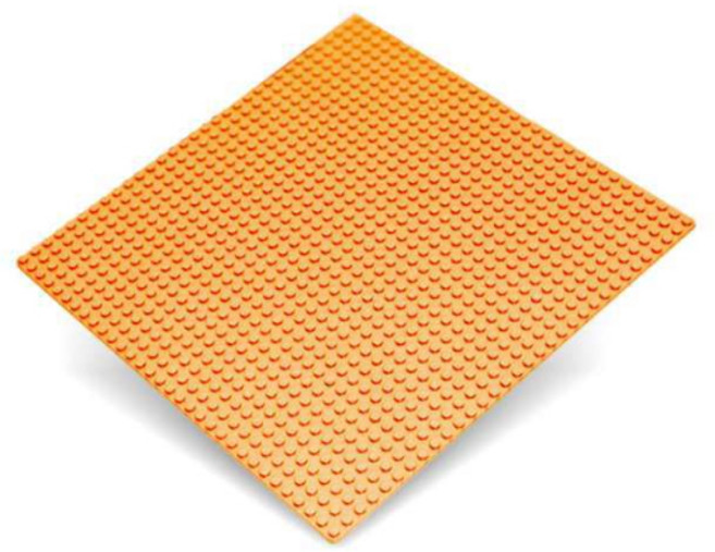 相容樂高 32x32 小顆粒底板, 橘色, 1個