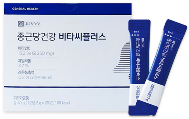 종근당건강 비타민C 비타씨플러스 가루 레몬 200포, 40g