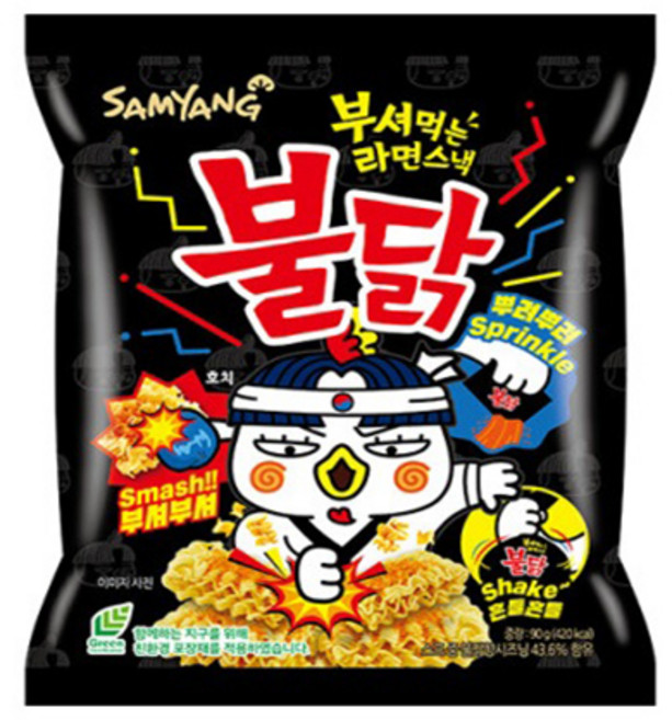 불닭 부셔먹는 라면스낵 90g 2개