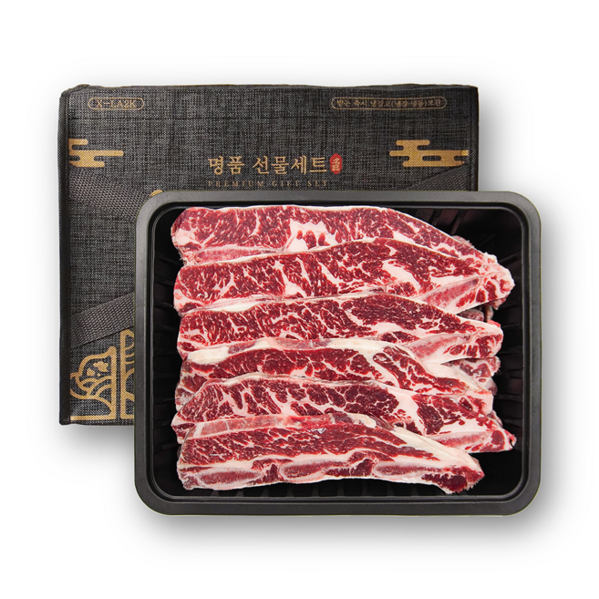 [민이네식탁] 미국산 초이스등급 LA 꽃갈비 2kg (냉동), 1세트