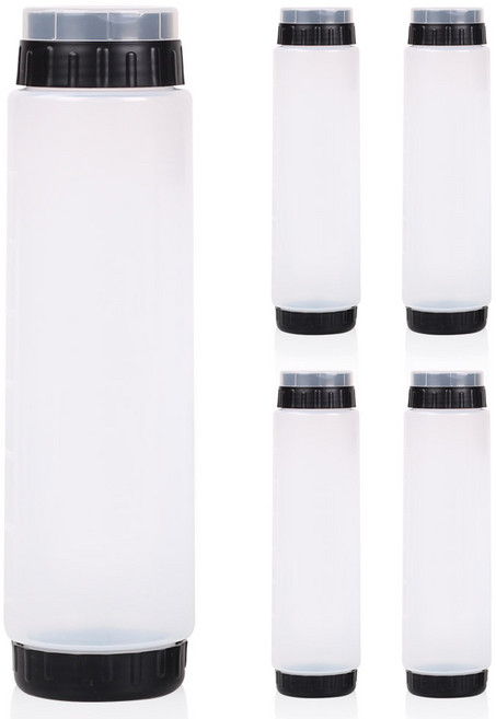 국내생산 거꾸로 소스통 더블헤드 케찹병 드레싱 소스통, 5개, 800ml