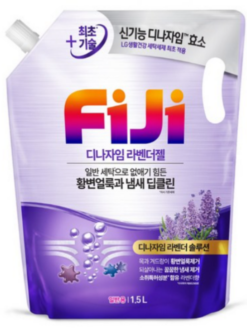피지 디나자임 딥클린 라벤더젤 일반용 액상세제 리필, 1.5L, 6개