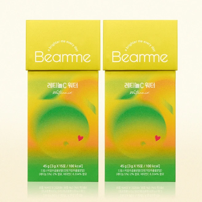빔미 레티놀C워터 먹는 레티놀 물광 비타민 이너뷰티, 2박스, 15회분 - 쿠팡