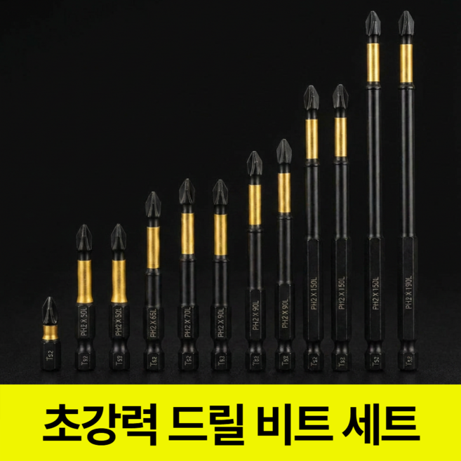 아이셀로 임팩 드릴 비트 세트, 12개