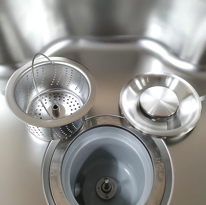싱크대 음식물탈수기 전용 올스텐거름망+스텐덮개 세트 국산 제조사별, 4-1신성키시스신형(올스텐걸름망+스텐덮개)탈수형, 1개