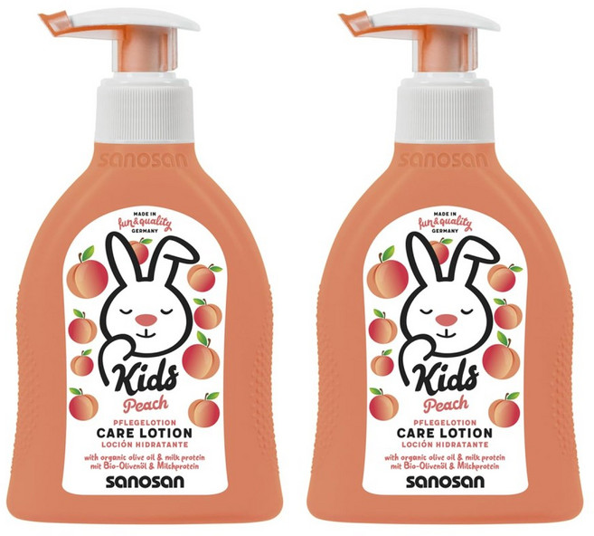 사노산 복숭아 케어 로션 올리브 오일 우유 단백질 함유 200ml 2개