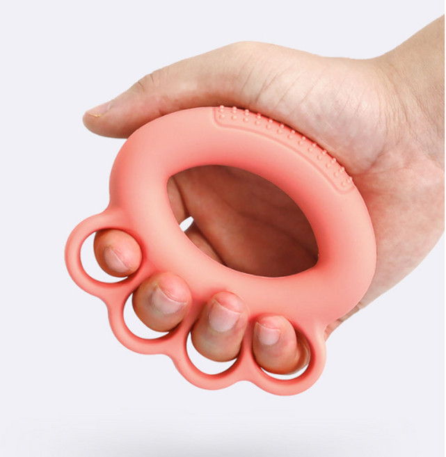 VOLAR 손걸이형 실리콘 악력기, 코랄오렌지