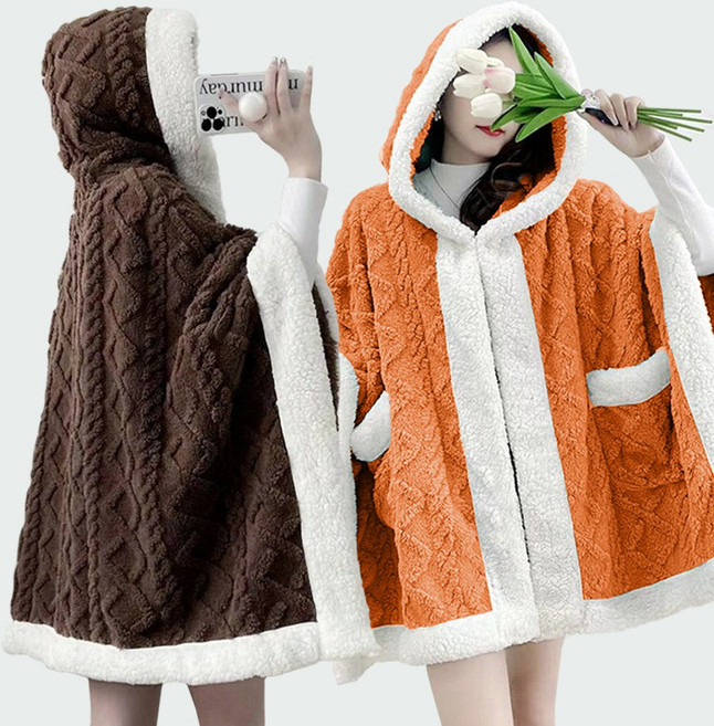 [써보니조트라] 후드포켓 망토담요 5종 케이프 입는담요 후크 캠핑 망토 겨울블랭킷 학생 사무실 집순이 담요