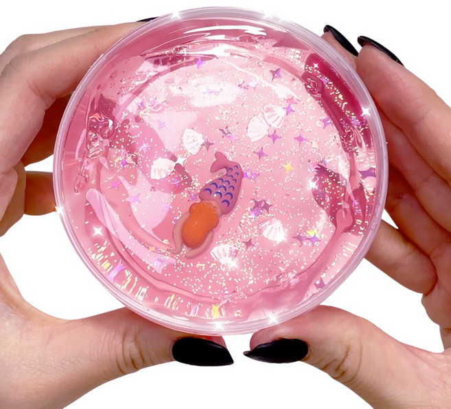 젤리블리스 인어풍덩 지글리 슬라임, 핑크, 100g, 1개