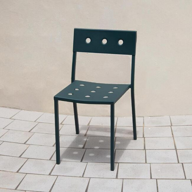 몽테 스퀘어 카페 테라스 비치 철제 야외 의자 3color, 포레스트 그린(쿠션추가), 1개