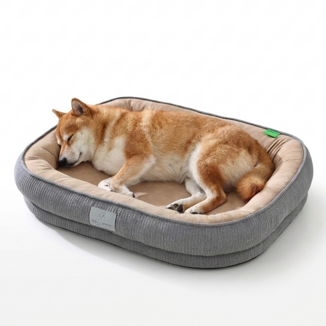 홀릭하임 관절보호 포근한 노령견 폼 방석 커버분리형 세탁가능 쿠션, 1개, 브라운