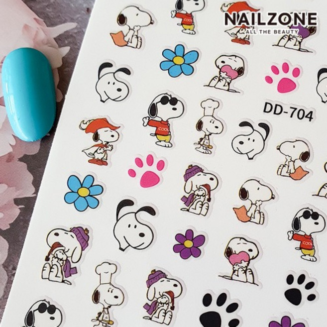 스누피 발자국 캐릭터네일스티커 DD704, 1개