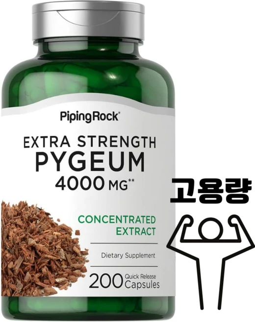 전립성 비대증 개선 효능 천연 피지움 고용량 4.000mg 200캡슐, 1개, 200정 - 쿠팡