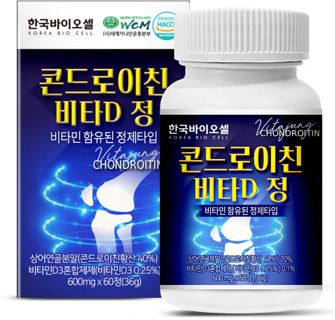 한국바이오셀 콘드로이친 비타D 정, 36g, 1개
