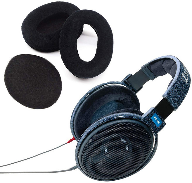 HD600 교체용 이어패드 헤드폰 쿠션 커버 HD650 HD6XX HD660S 호환, 이어솜(1쌍) + 이어패드(1쌍), 1개