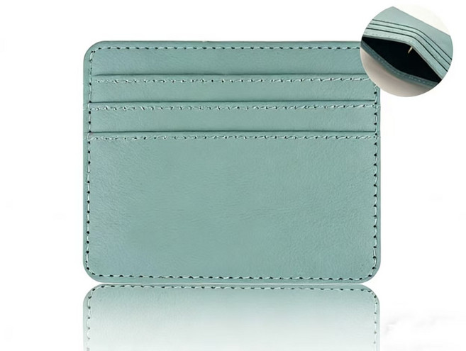 소가죽 심플 슬림 포켓 명함 카드지갑