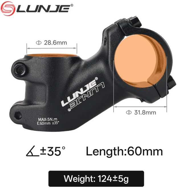 초경량 자전거 파워 60/70/80/90/100/110MM MTB 자전거 스템 10/17/25/35도 산악 자전거 부품, 18 35Degree-60mm