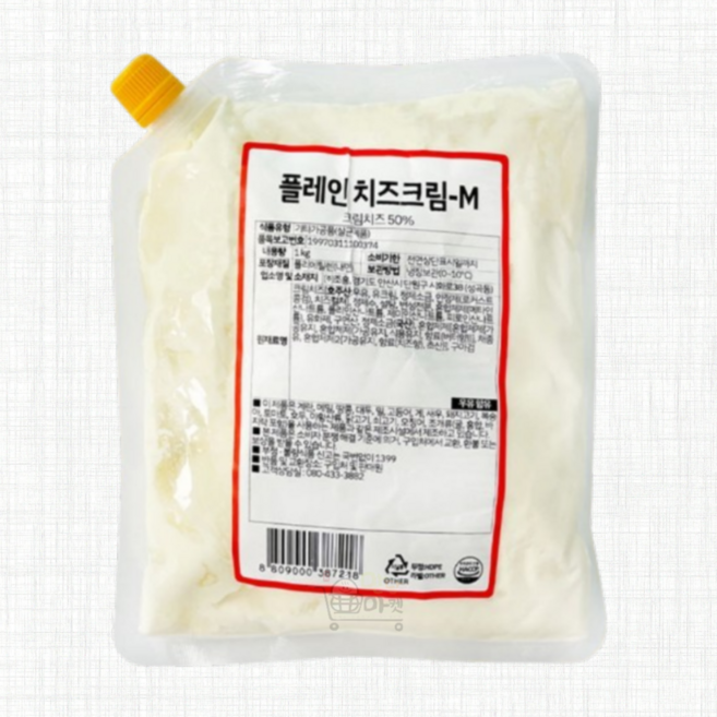코다노 플레인 치즈 크림 1kg, 2개