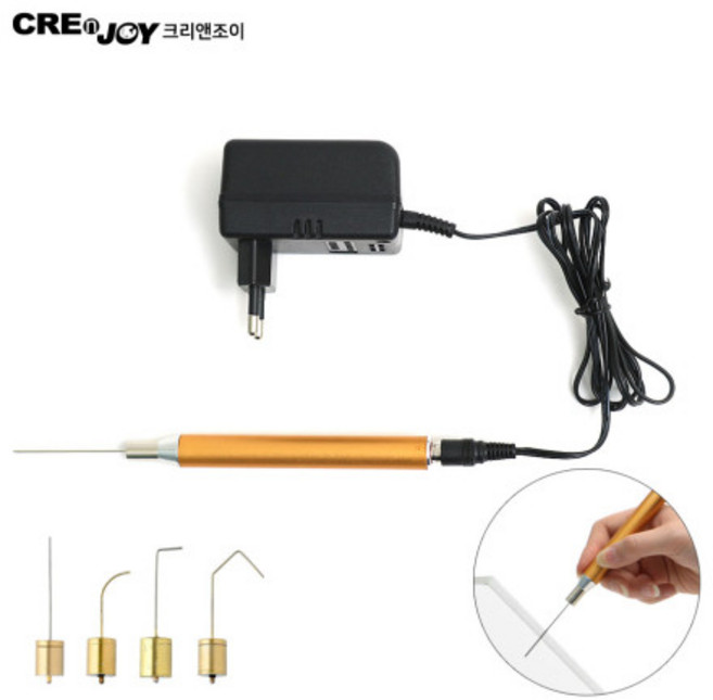 크리앤조이 국산 열선 우드락커터기 펜형 우드락펜형컷터기, (나사형본체) 열선우드락커터기펜형, 1입