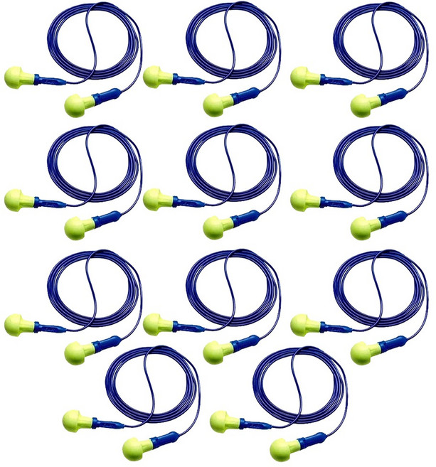 골든트리 3M 끈 달린 이어플러그 귀마개 Push-Ins 5개입 소음방지 공사 현장 수면 방음, 10개