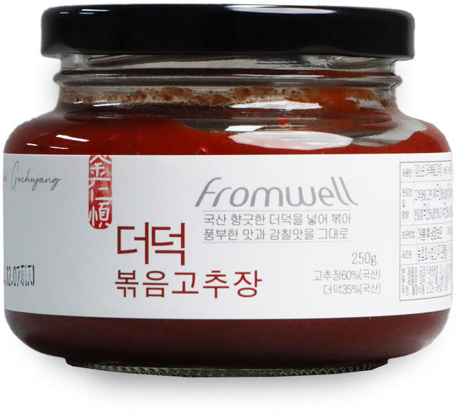 [프롬웰] 김인순제조 더덕 볶음고추장 250g, 1개