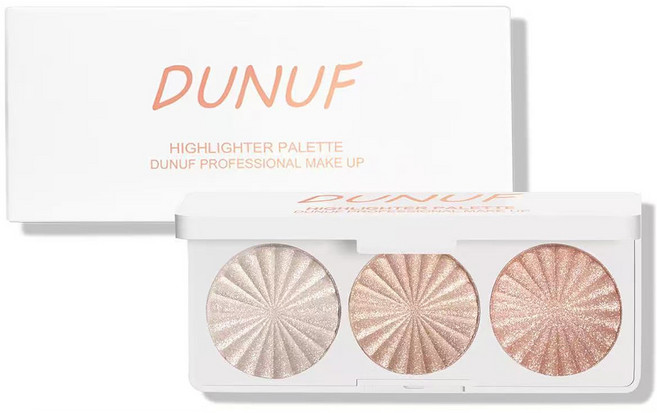 3색 하이라이터 팔레트 글로우 펄 고광택, 1개, 01