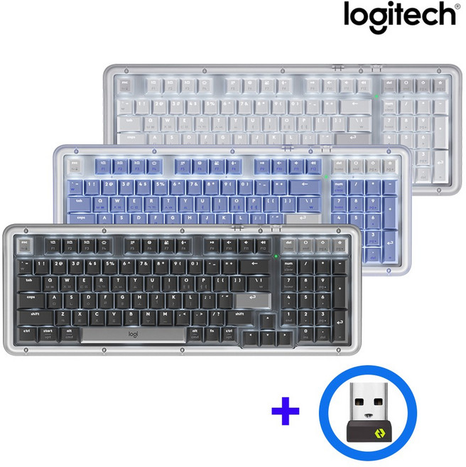 로지텍 코리아 ALTO KEYS K98M 무선 블루투스 기계식 키보드 수신기 포함 한글 자판 25년 9월 신모델, 그래파이트 (블랙) + 볼트 수신기 세트, 제조사축