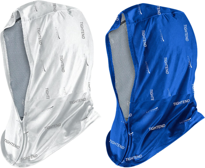 타이트엔드 골프 얼굴 햇빛가리개 후드형 2P, 화이트+블루, 1세트