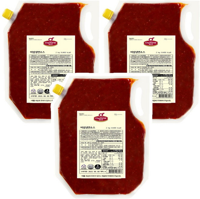 대상 쉐프원 비빔냉면소스, 2kg, 3개