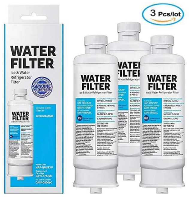 삼성 DA97-17376B 교체 HAF-QIN EXP 냉장고 정수 필터 베스트 셀러 탄소, 3 PCS, 03 3개, 1개