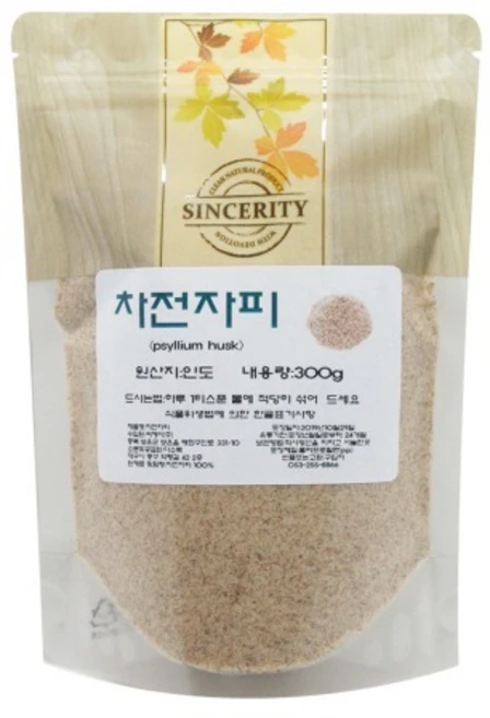 (인도산) 차전자피 분말 거친입자 식이섬유, 1개, 300g - 쿠팡