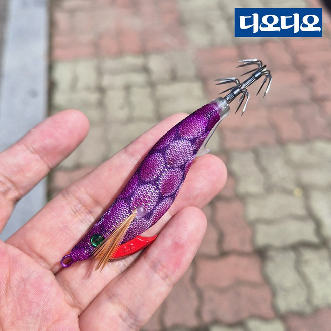 디오디오 뉴 쉬림프 2.2 한치에기 BLCK 쭈꾸미 갑오징어 에기, 1개, 7.2g, #24 UVK벚꽃퍼플