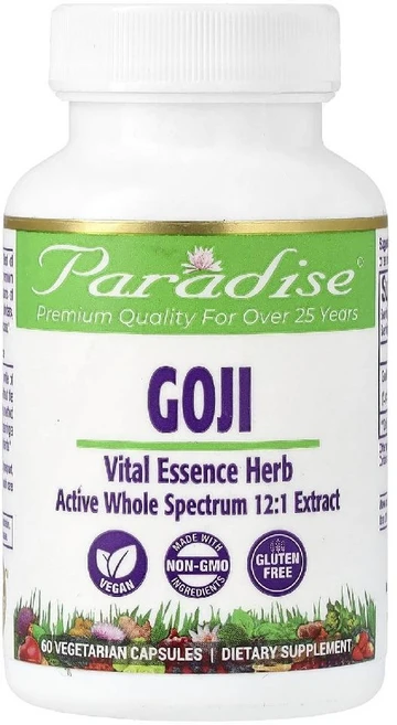 파라다이스 구기자 고지 베리 열매 추출물 Goji Vital Essence Herb 60정, 1개 - 쿠팡