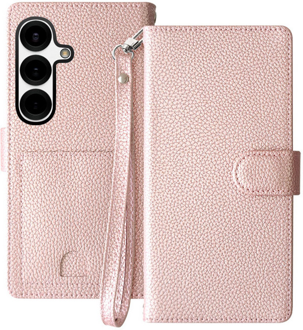 갤럭시 S24 시리즈 S24 / S24플러스 / S24울트라 - 린클 오플 월렛 지폐2칸+카드5장 올인원 지갑형 케이스 + 손목스트랩