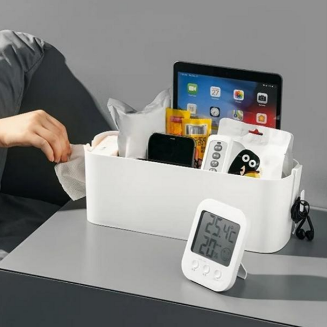 푸른하루 침대 옆 틈새 수납 포켓 리모컨 핸드폰 정리 걸이형 수납함, 1개