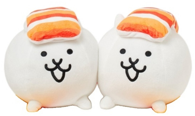 냥코대전쟁 고양이 초밥 봉제인형 M사이즈