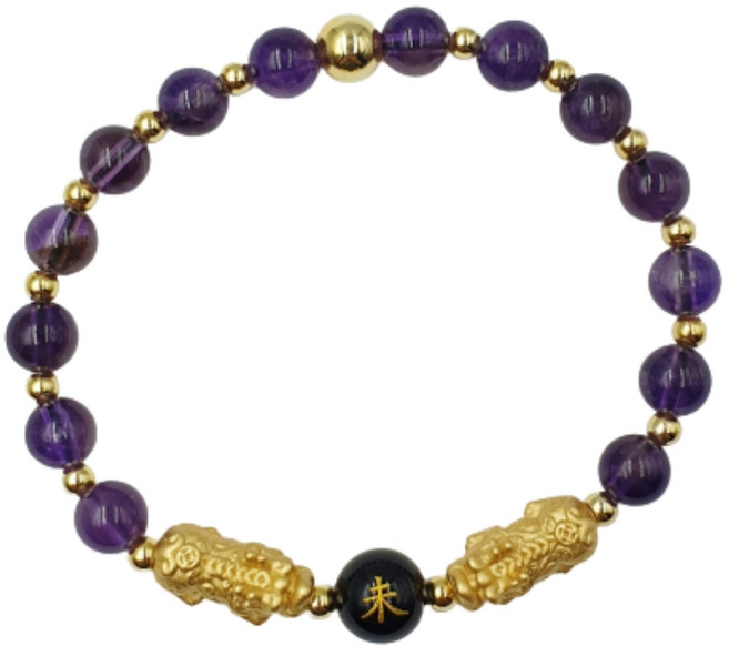 띠팔찌 띠별 12간지 12지간 패션 염주 불교 비휴 자수정 실버 18k 골드 주얼리샵