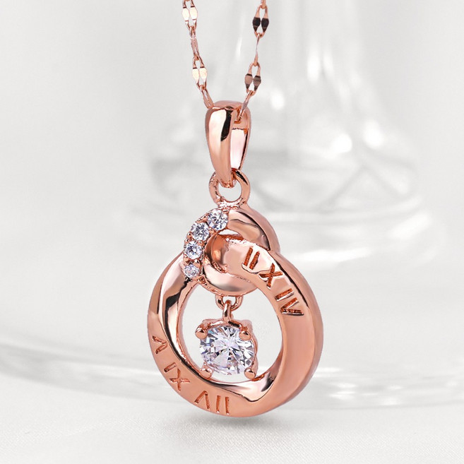 루이델라 14K 18K 여성 데일리 심플 큐빅 파사드 금 목걸이