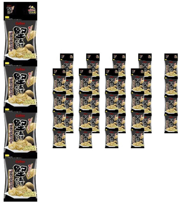 Calbee 卡樂比 堅脆洋芋片 黑胡椒口味 4包組, 10組, 60g