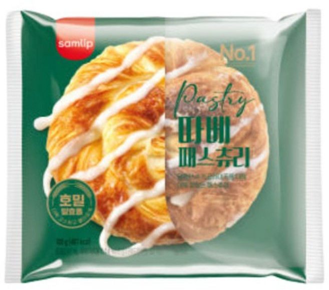 따베패스츄리 봉지빵 간식빵 삼립빵, 5개, 100g