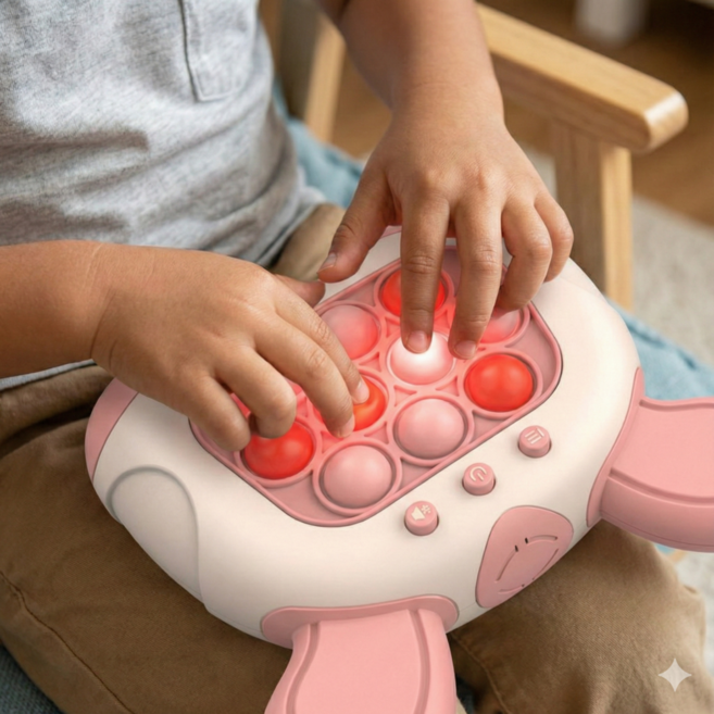 푸쉬팝 스마트 게임기 어린이 지능 기억력 영어교육 두더지 스톱워치게임기, 1개, 그린(Green) / AAA 건전지 포함(3개)