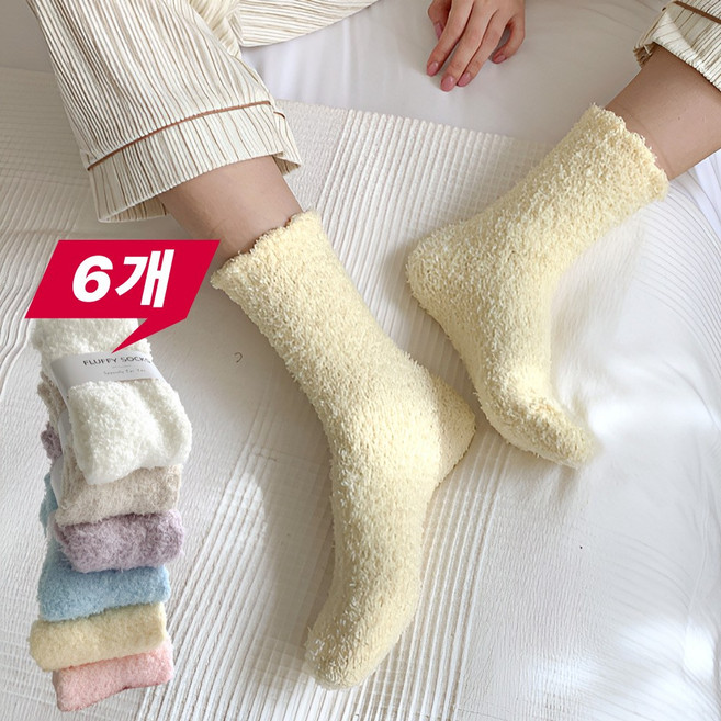 리듬 여성 수면양말 무압박 임산부 6개