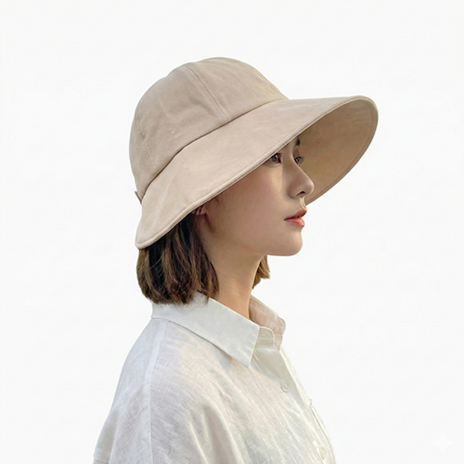 데일로엔 여성 여름 데일리 휴양지 벨크로 버킷햇 벙거지 모자