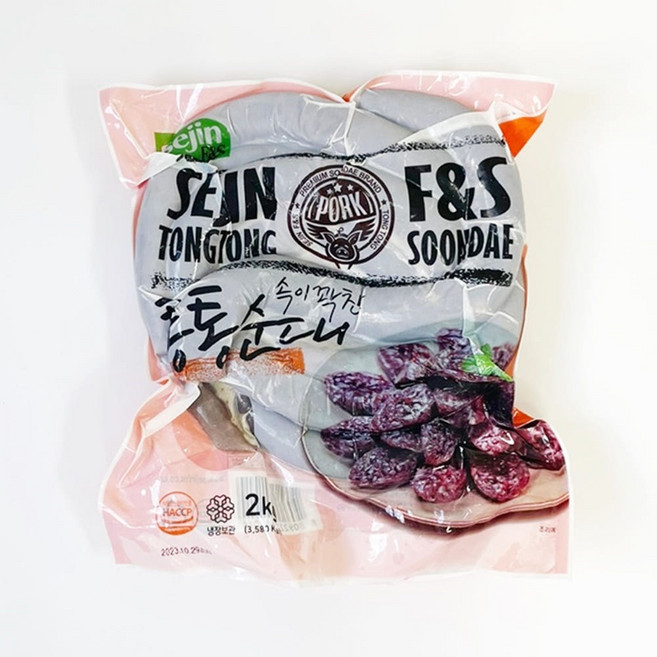 세진 속이 꽉찬 통통순대2kg-냉장 찰순대, 2kg, 1개