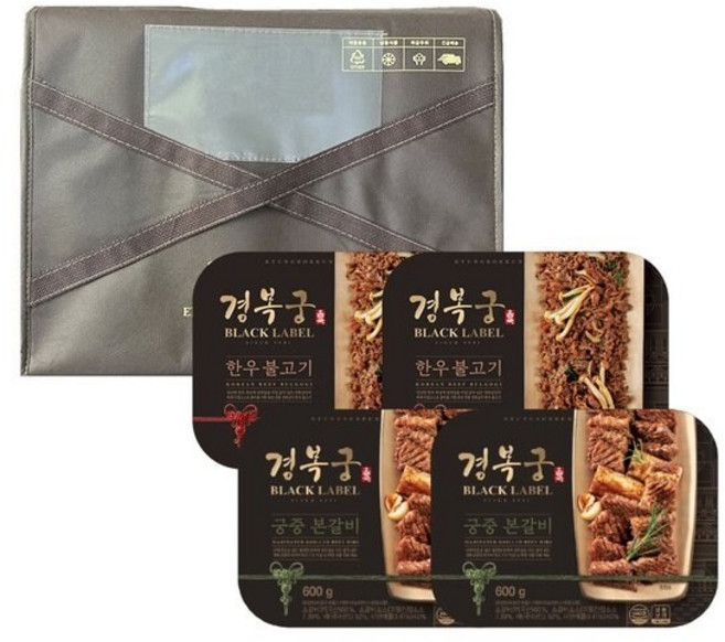 [경복궁 선물세트]궁중본갈비+한우불고기 선물세트 1호(2.4kg), 1개