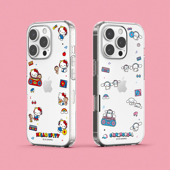 산리오 뮤직 젤리 투명케이스 헬로키티 시나모롤 쿠로미 마이멜로디 한교동 갤럭시버디3 A156 A155